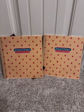 Vinyl Clings Storage Book - filled with vintage clings for windows (Set of 2)